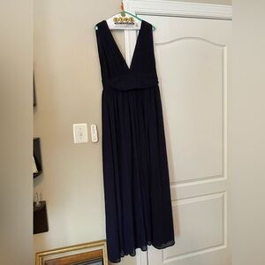 Lulus XL Navy Blue Gown, V Neck and